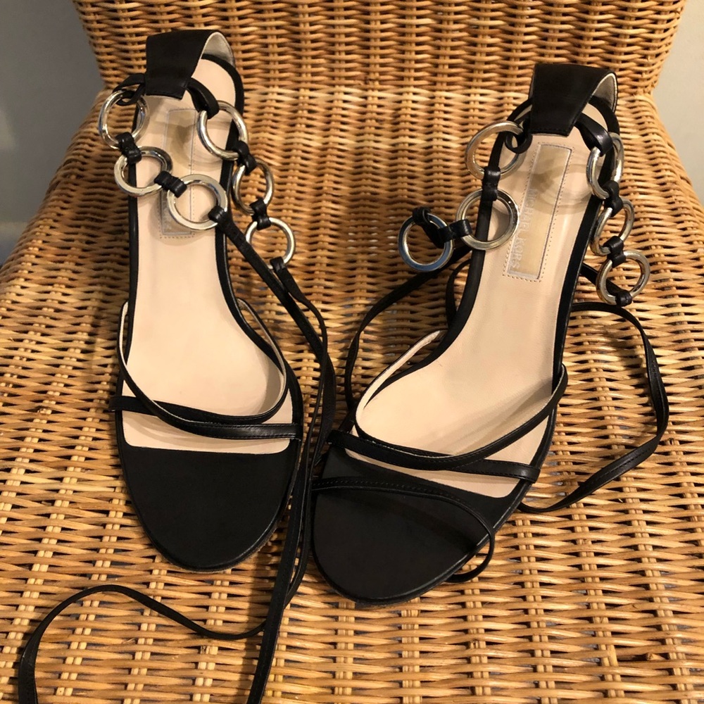 Michael Kors lace up small heeled sandals